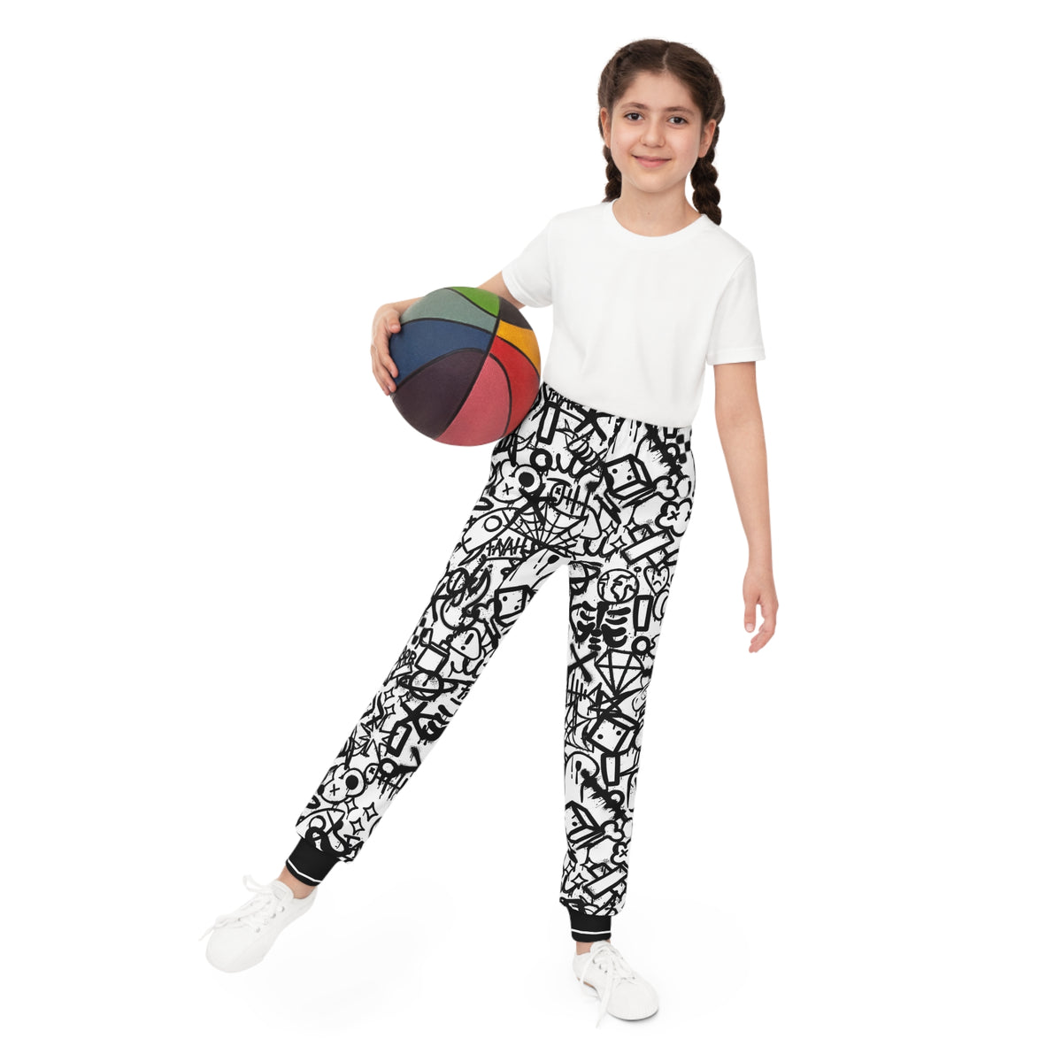 FAYAH KIDS OLIO BLACK AND WHITE JOGGERS