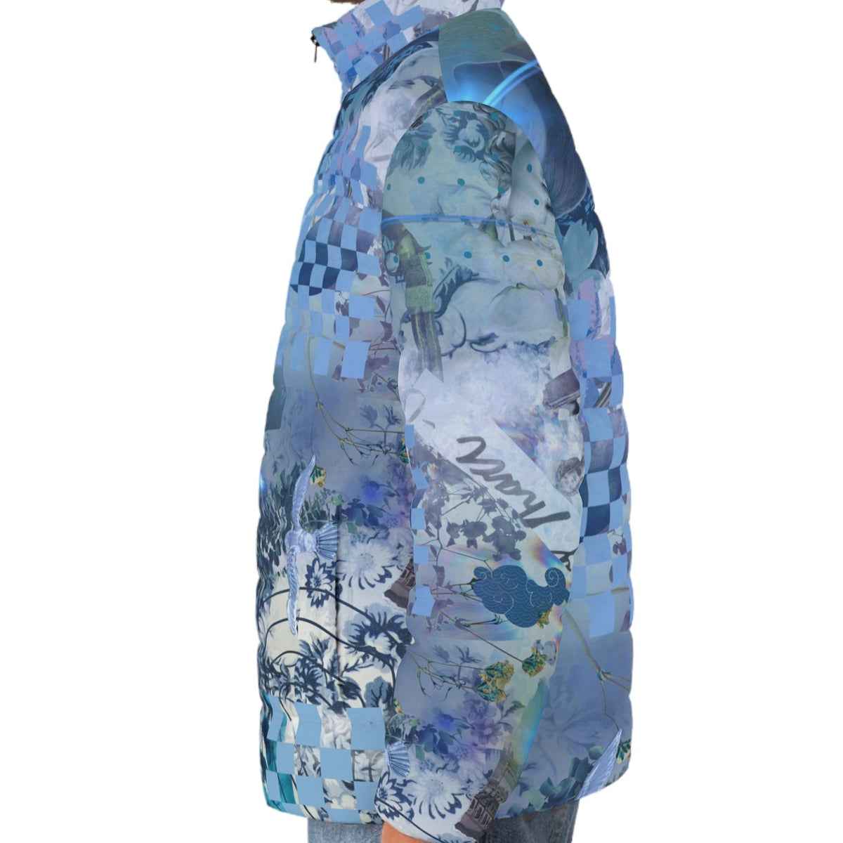BLUE STRATIFIED Puffer Jacket