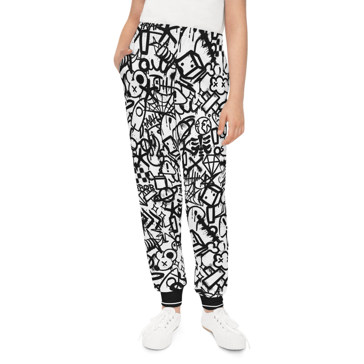 FAYAH KIDS OLIO BLACK AND WHITE JOGGERS