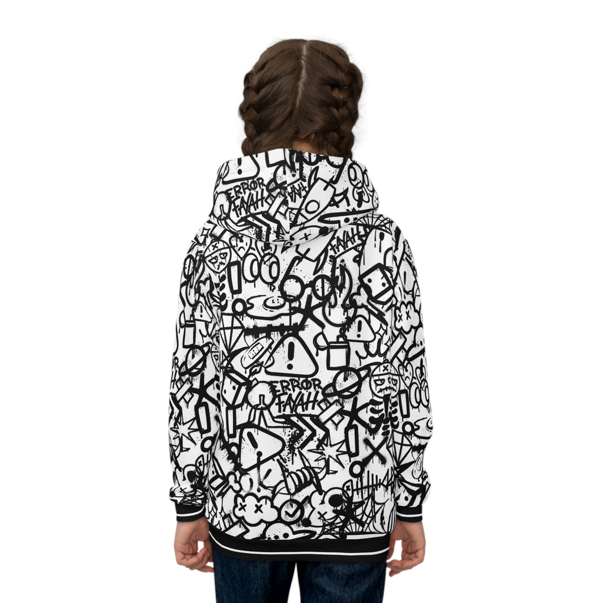 OLIO (BLACK/WHITE) KIDS ECO  HOODIE