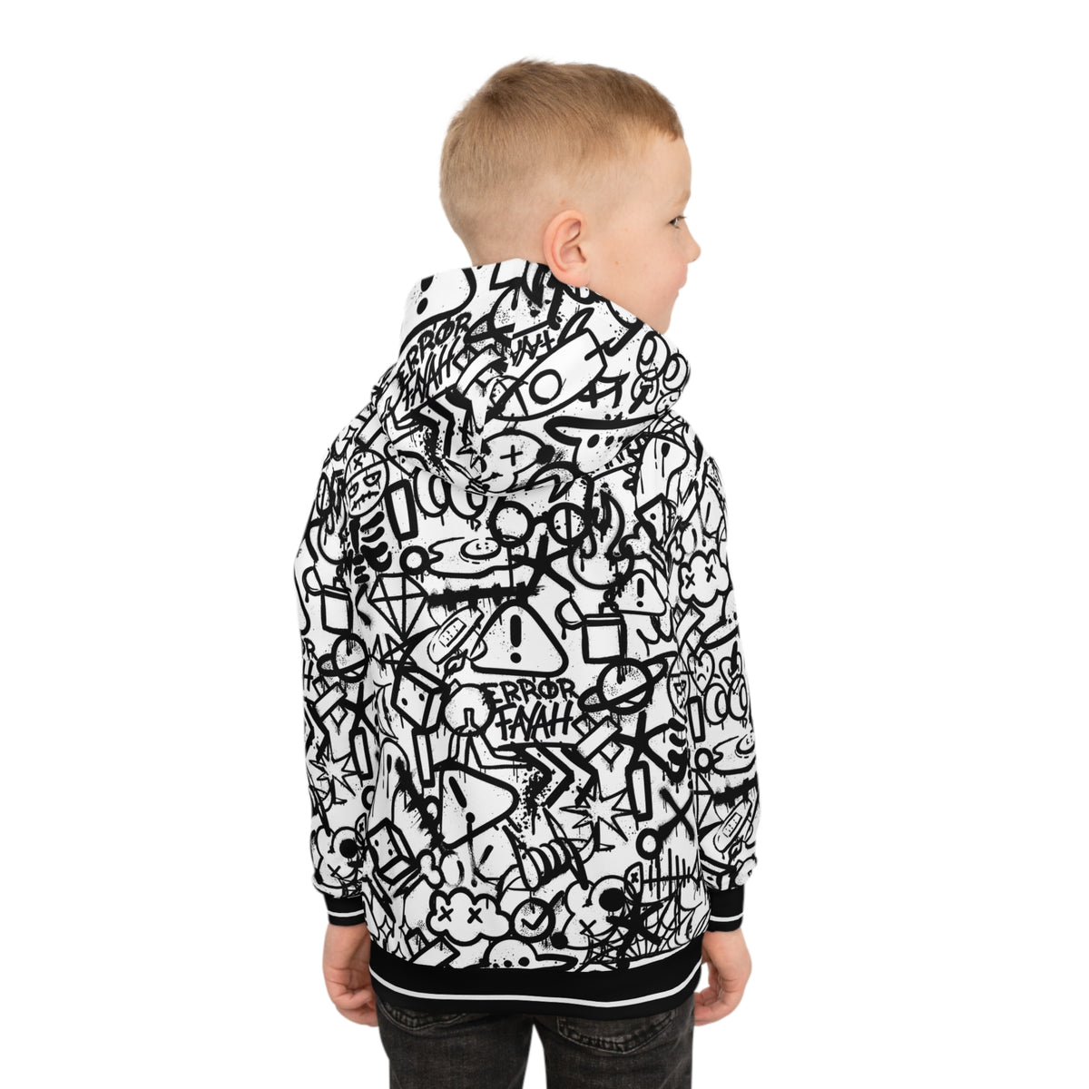 OLIO (BLACK/WHITE) KIDS ECO  HOODIE