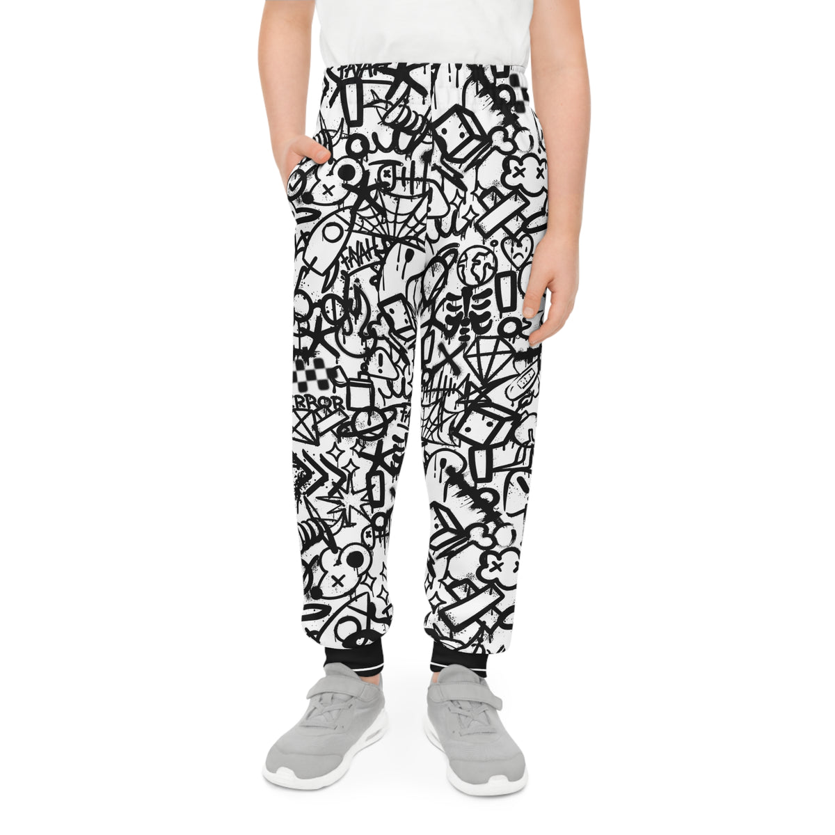 FAYAH KIDS OLIO BLACK AND WHITE JOGGERS