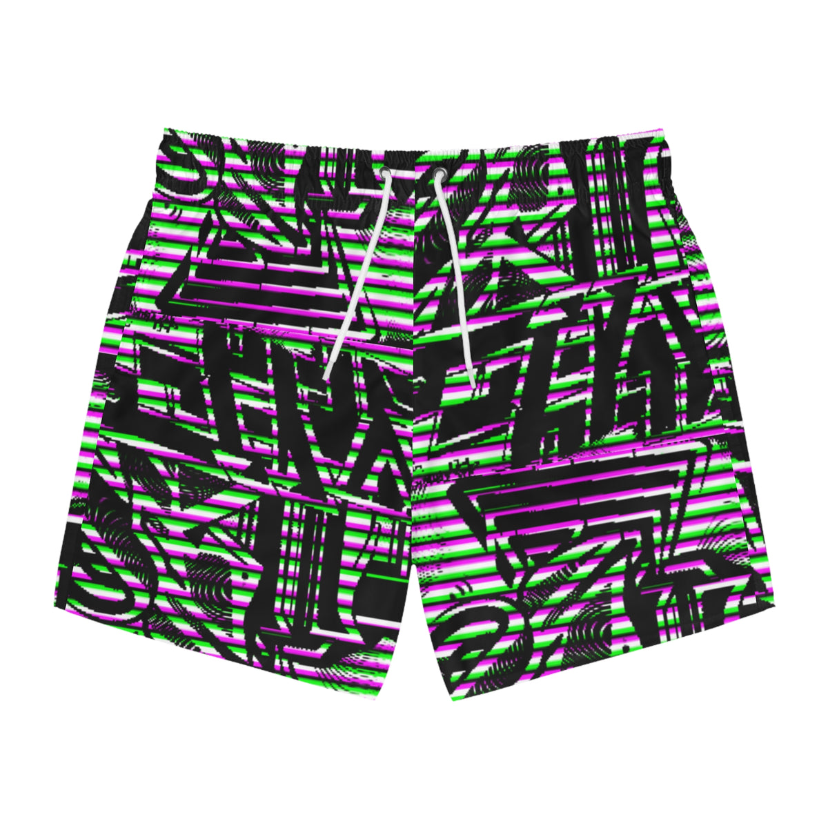 Inked Pixels Swim Trunks