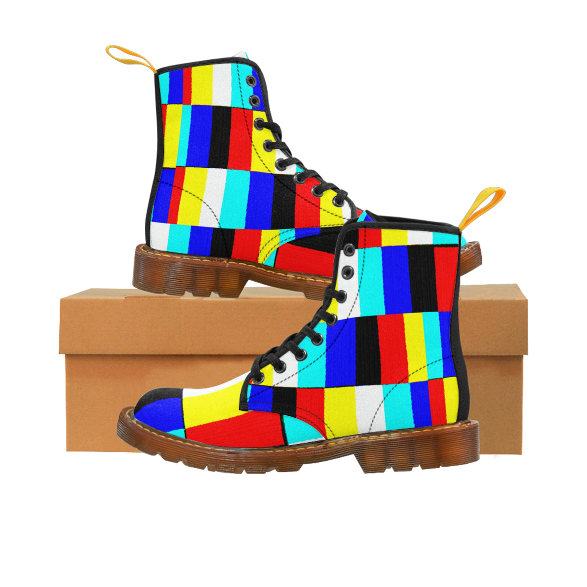 GLITCH Men's Canvas Boots