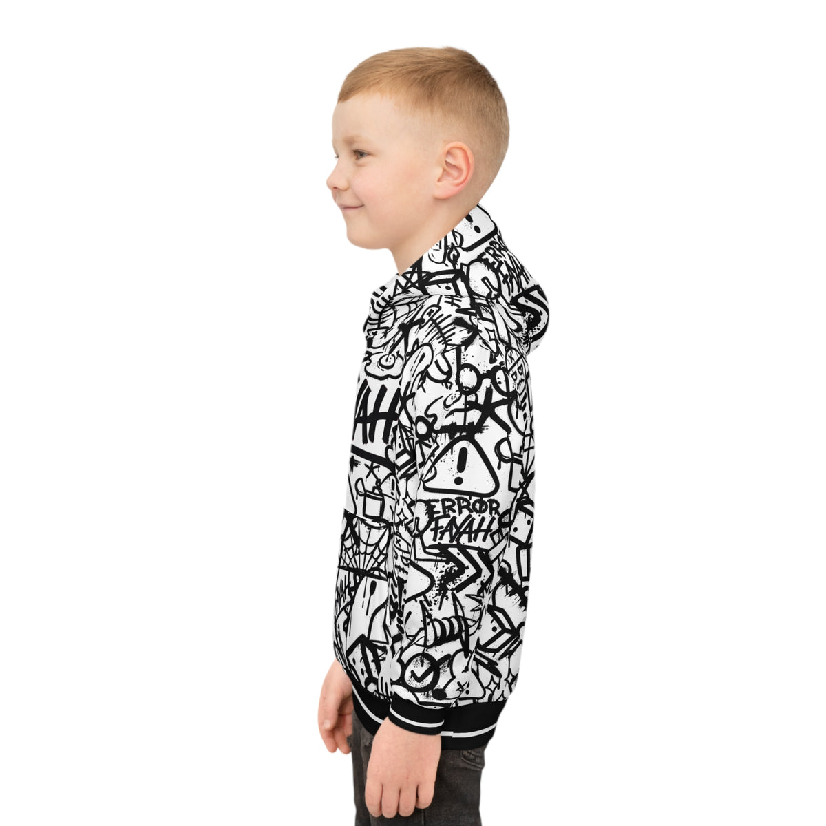 OLIO (BLACK/WHITE) KIDS ECO  HOODIE