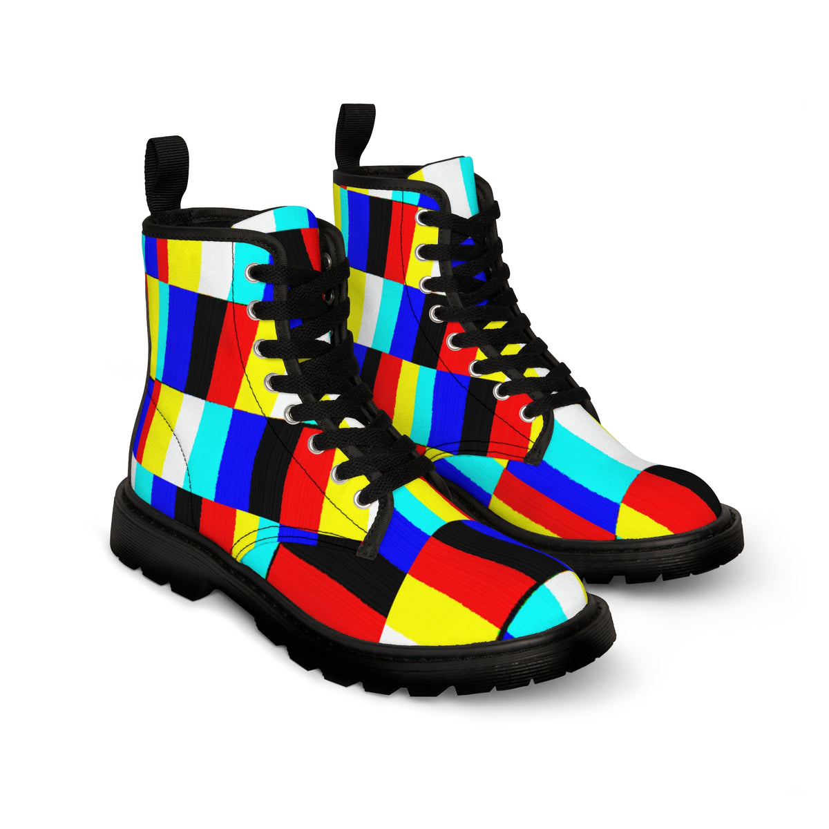GLITCH Men's Canvas Boots