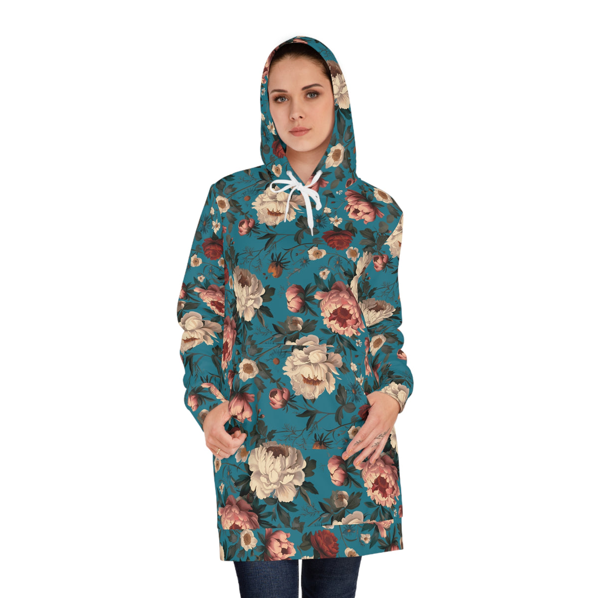 PERENNIAL Women's Hoodie Dress (teal)