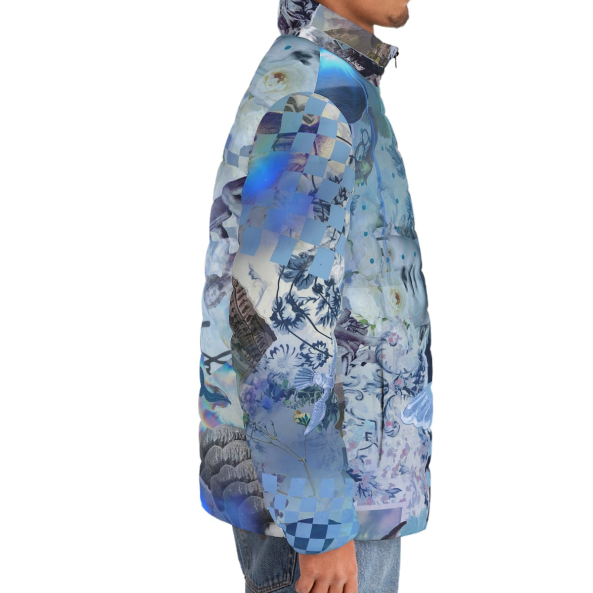 BLUE STRATIFIED Puffer Jacket
