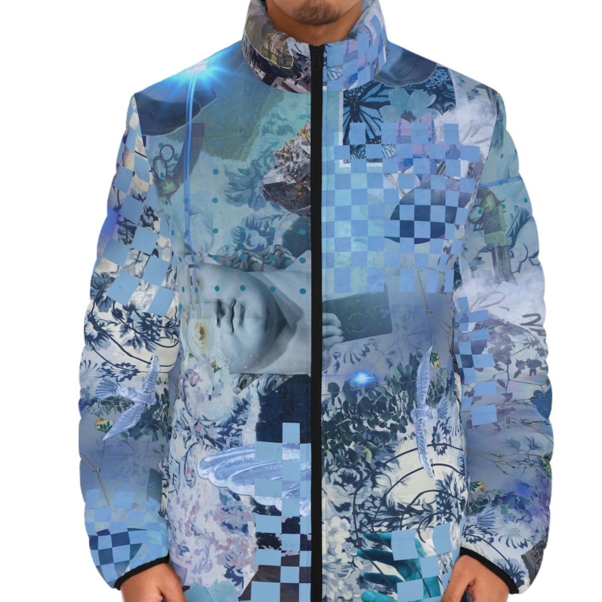 BLUE STRATIFIED Puffer Jacket