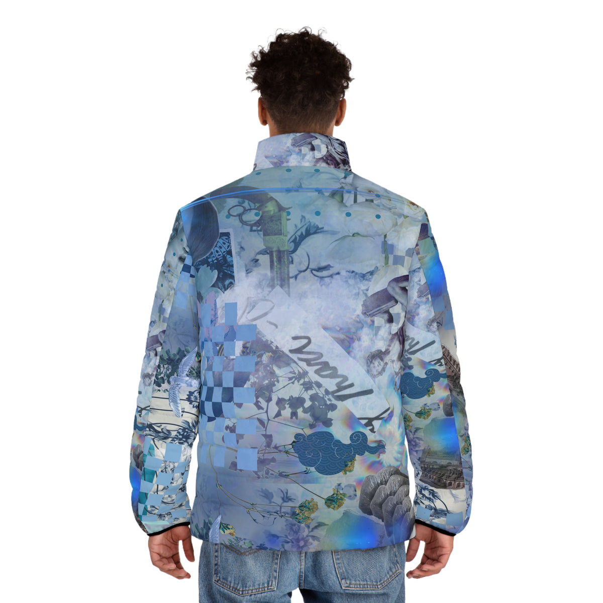 BLUE STRATIFIED Puffer Jacket