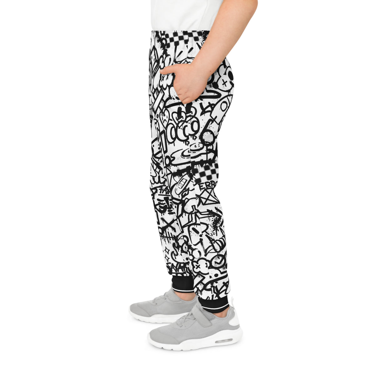 FAYAH KIDS OLIO BLACK AND WHITE JOGGERS