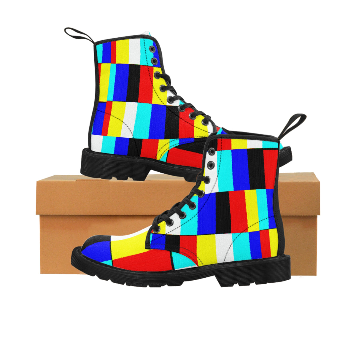 GLITCH Men's Canvas Boots