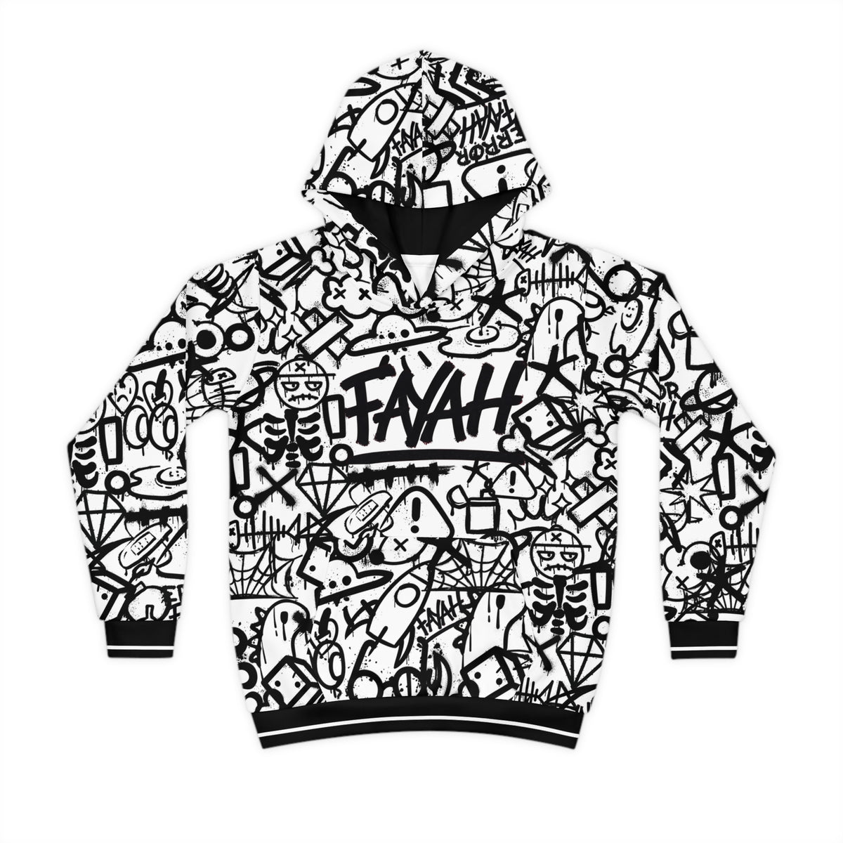 OLIO (BLACK/WHITE) KIDS ECO  HOODIE
