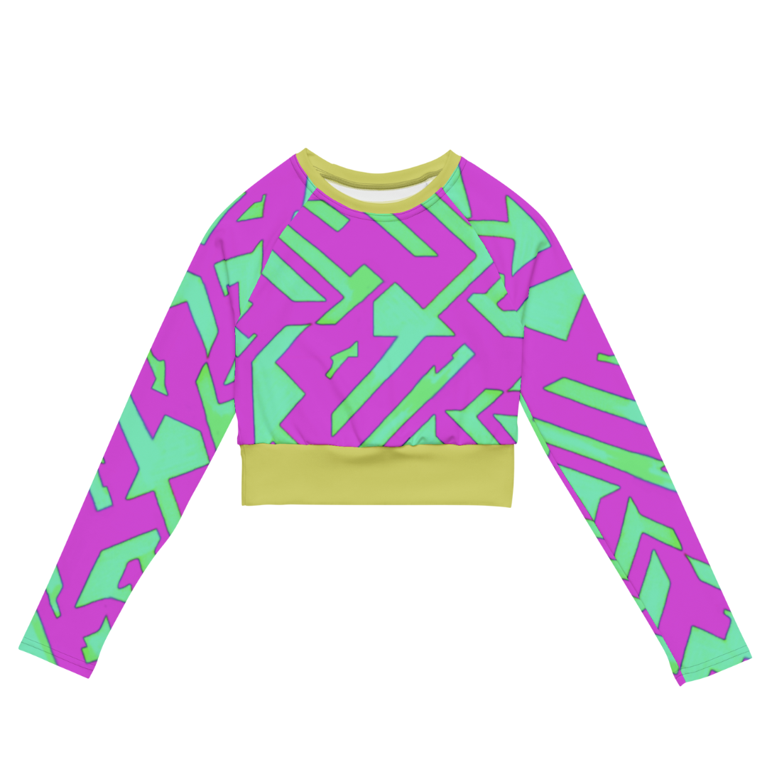 Stride long-sleeve crop with contrast