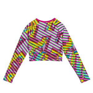 SPARKED long-sleeve crop (pink contrast)