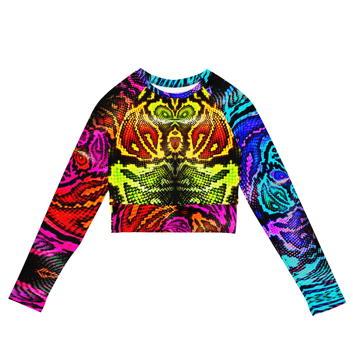 KING long-sleeve crop top