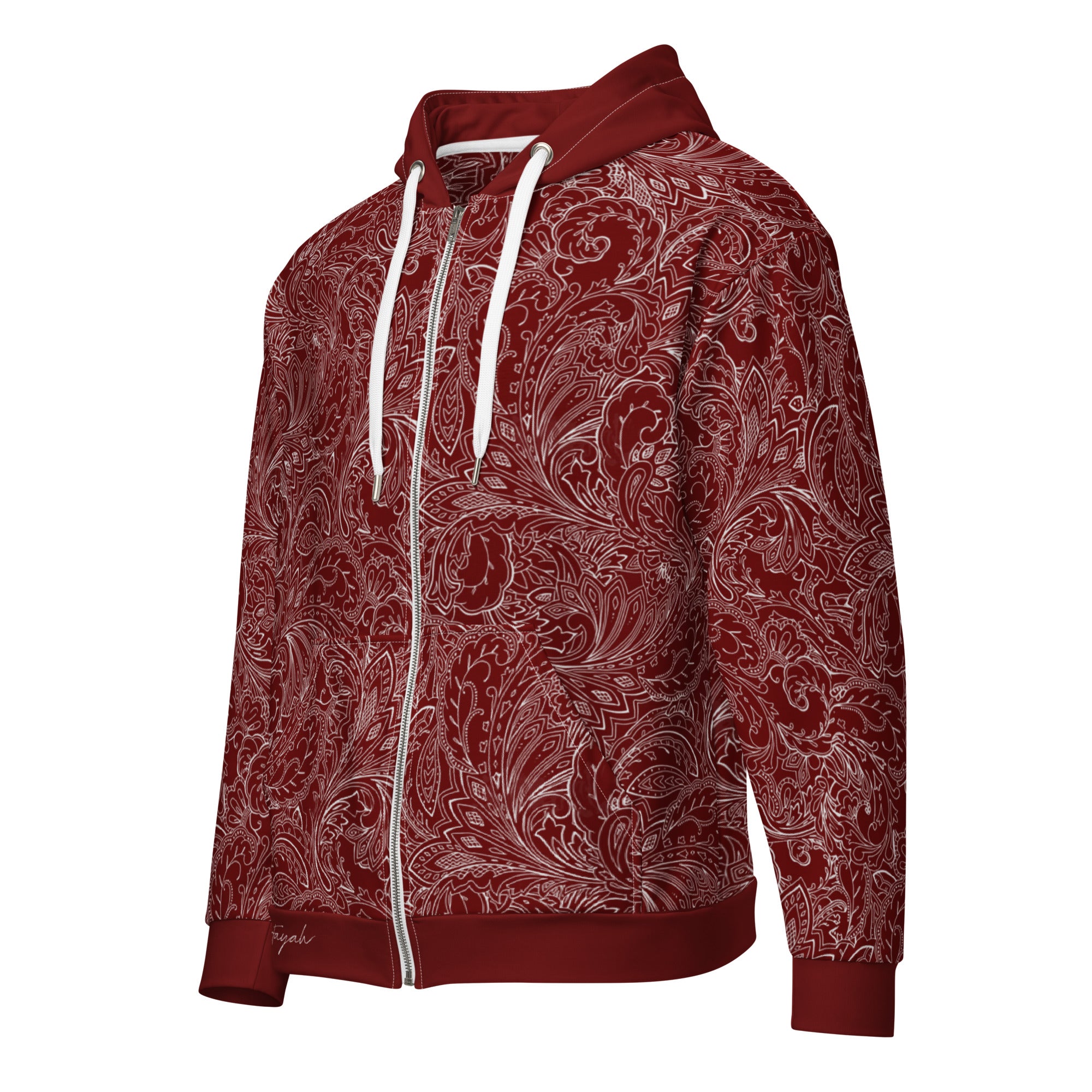 MAXIMUS MERLOT PAISLEY ZIP ECO HOODIE – Fayah Athletics