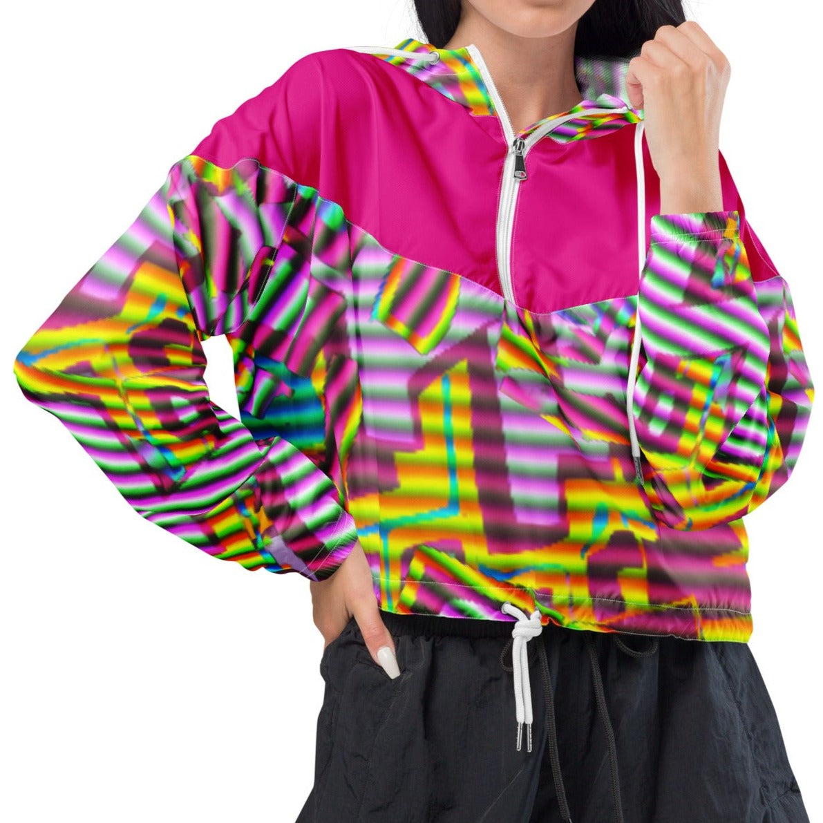 SPARKED cropped windbreaker