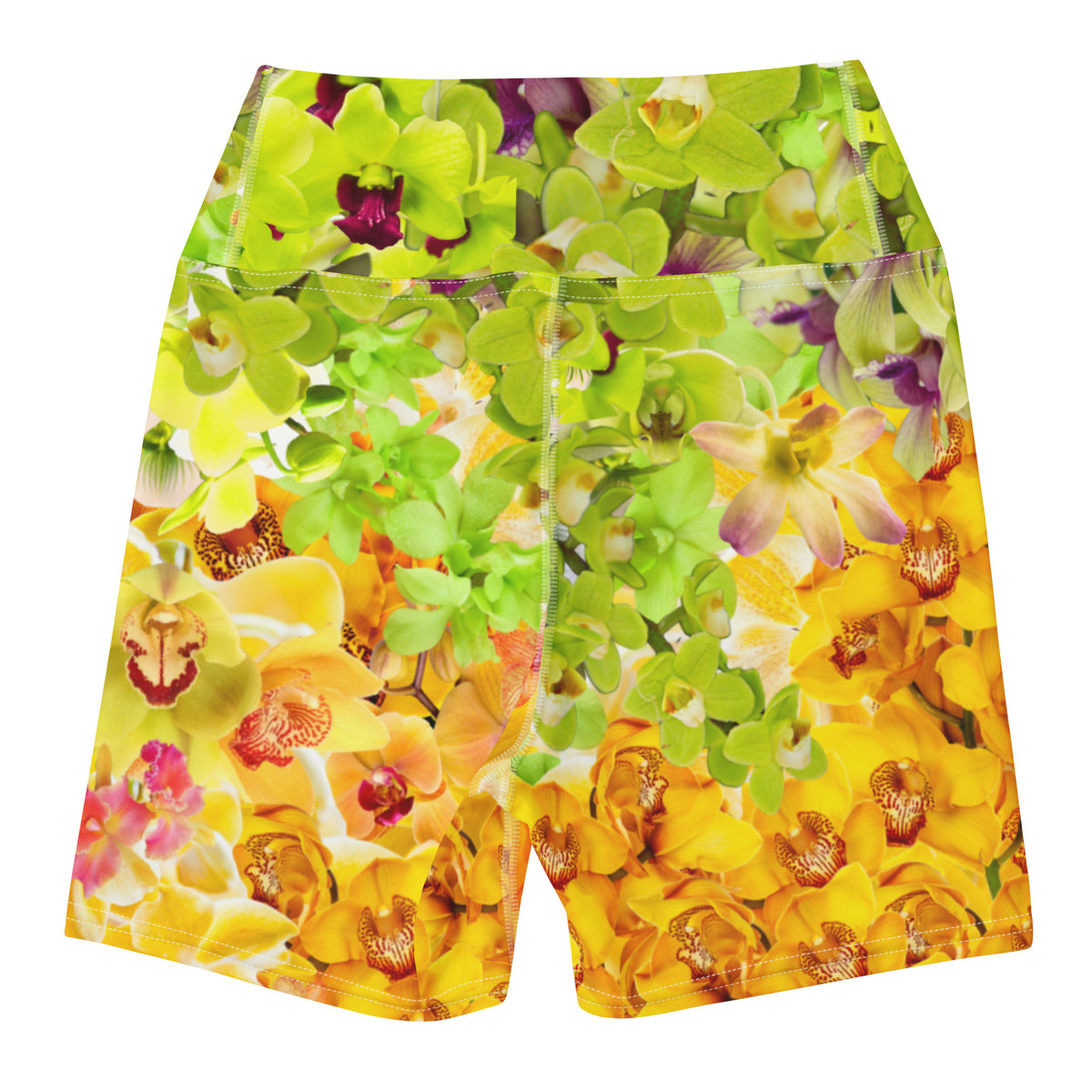 Grandeur (Green/yellow)Yoga Shorts