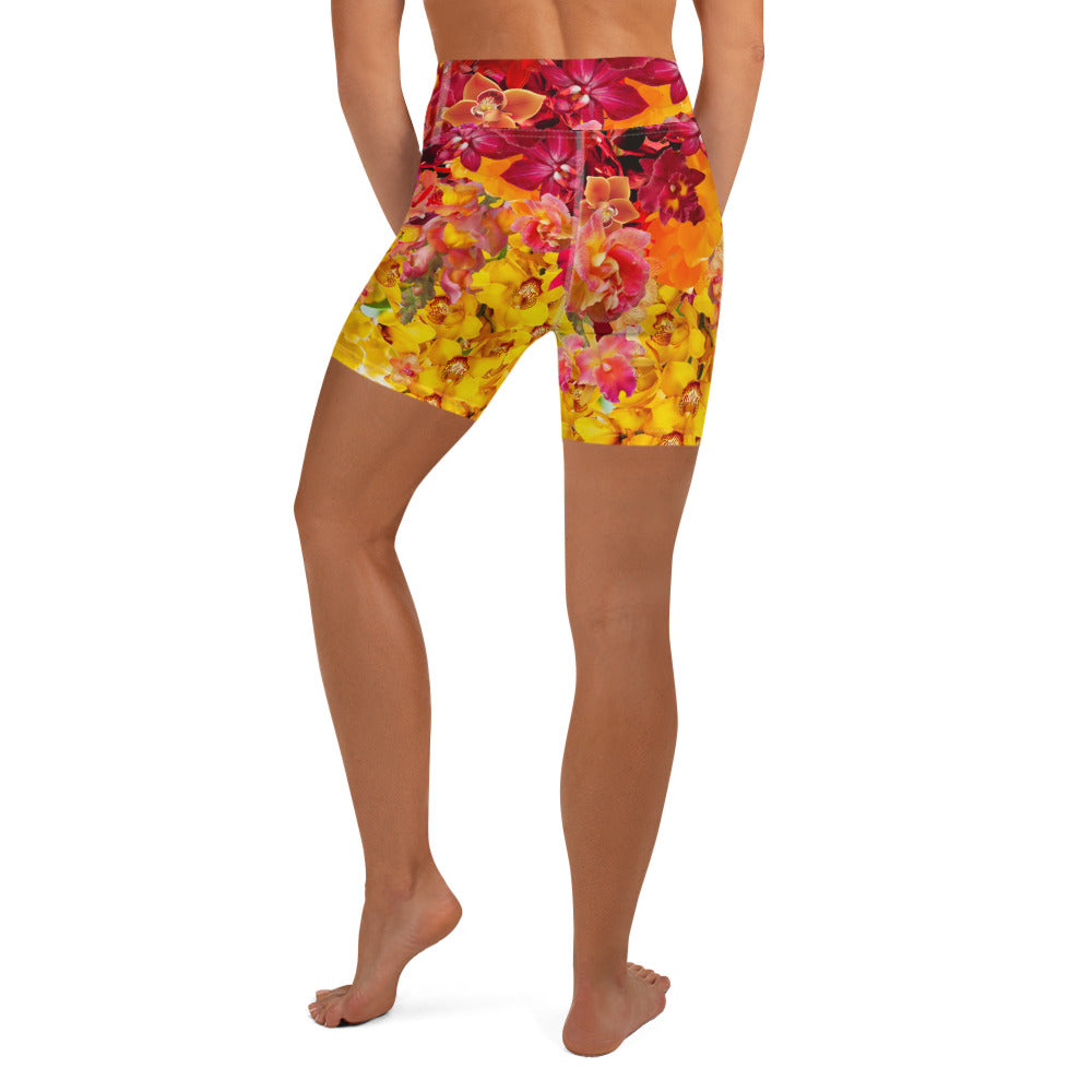 GRANDEUR (red/yellow) Yoga Shorts