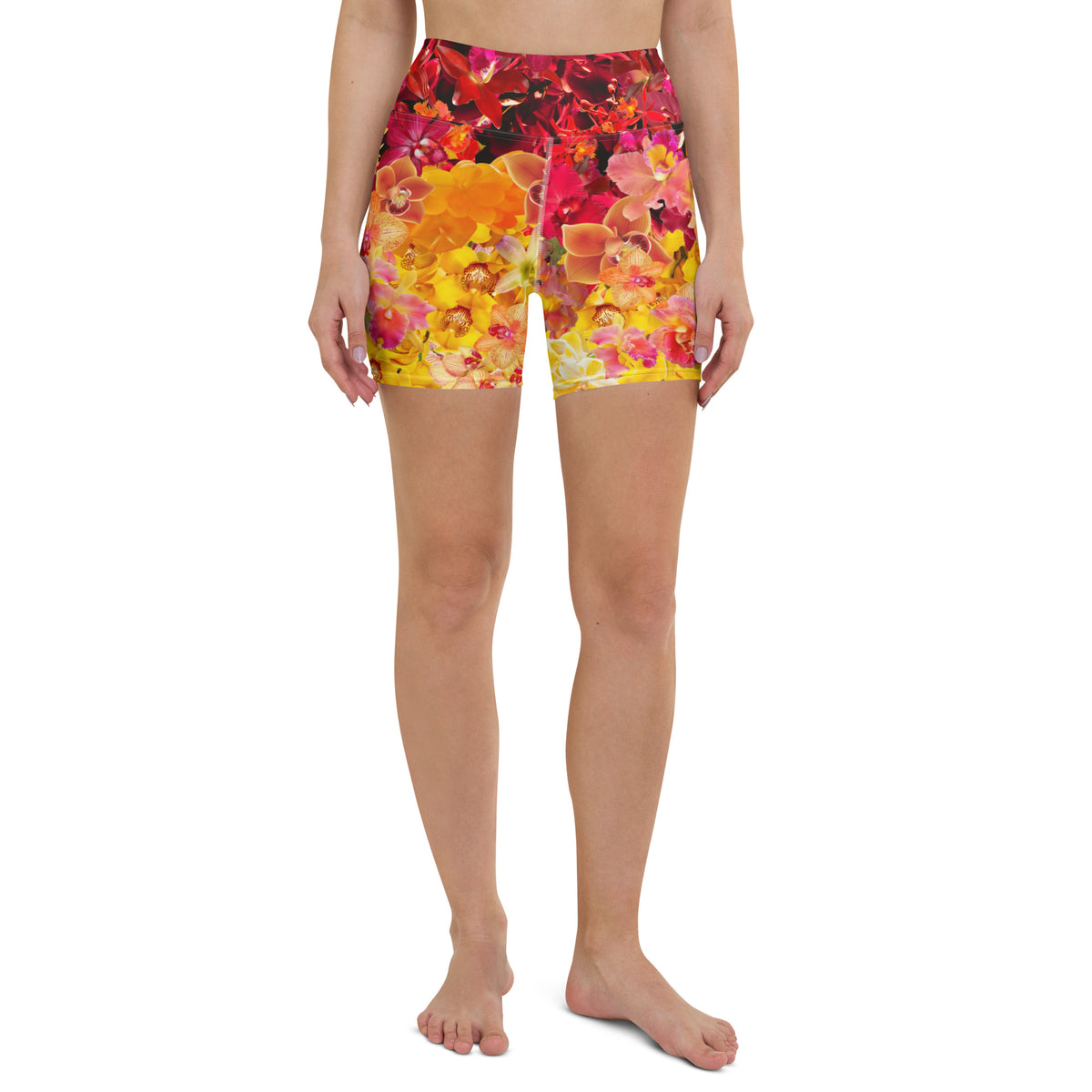 GRANDEUR (red/yellow) Yoga Shorts