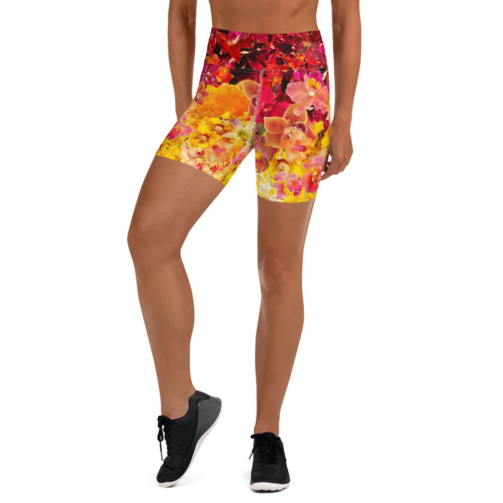 GRANDEUR (red/yellow) Yoga Shorts