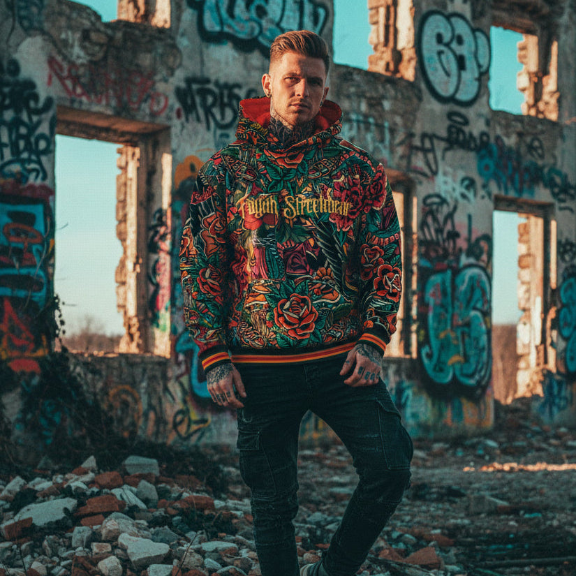 INKED COTTON HOODIE FAYAH STREETWEAR