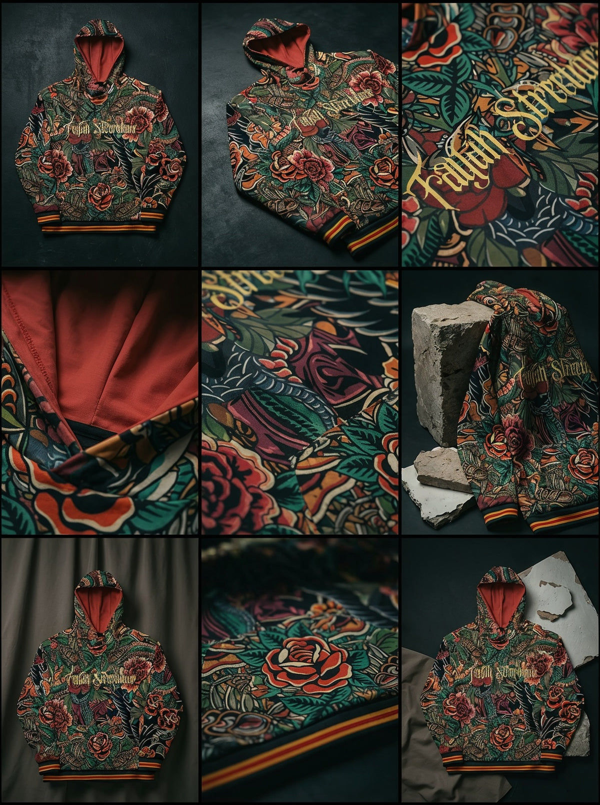 INKED COTTON HOODIE FAYAH STREETWEAR