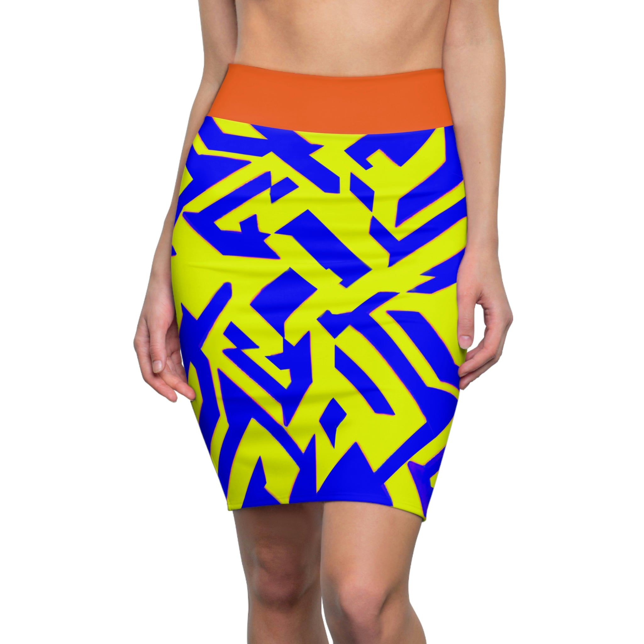 ***SOLD OUT***Dash Pencil Skirt( contrast Waist)