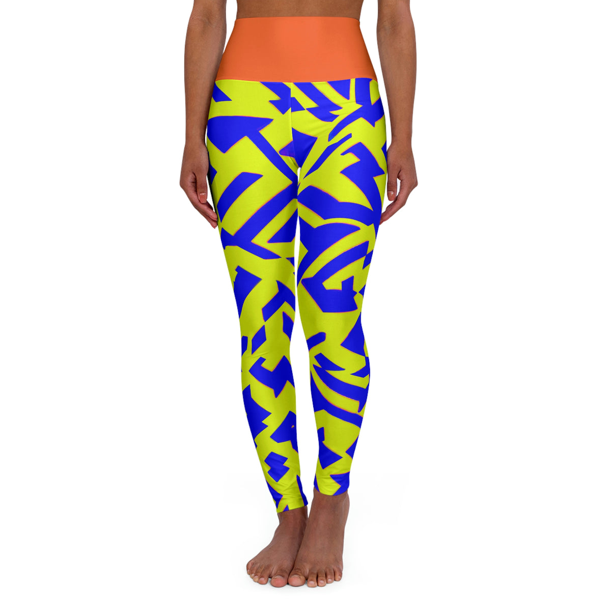 Dash Xtra High Waisted Yoga Leggings (Orange contrast)