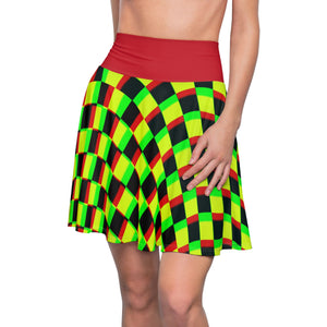 SPLINTER Women's Skater Skirt (red contrast)
