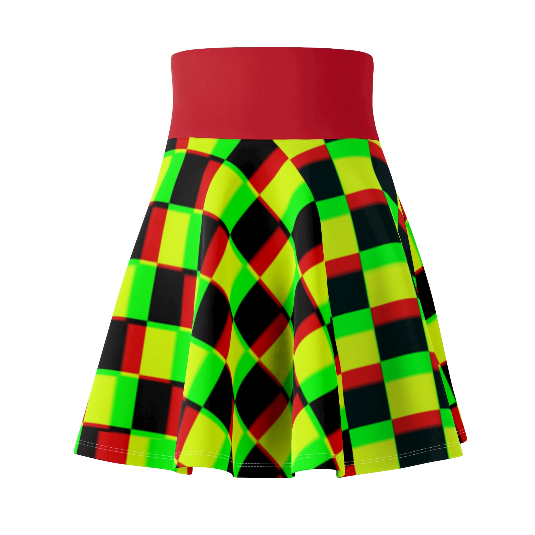 SPLINTER Women's Skater Skirt (red contrast)
