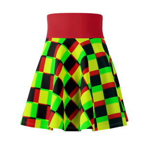 SPLINTER Women's Skater Skirt (red contrast)