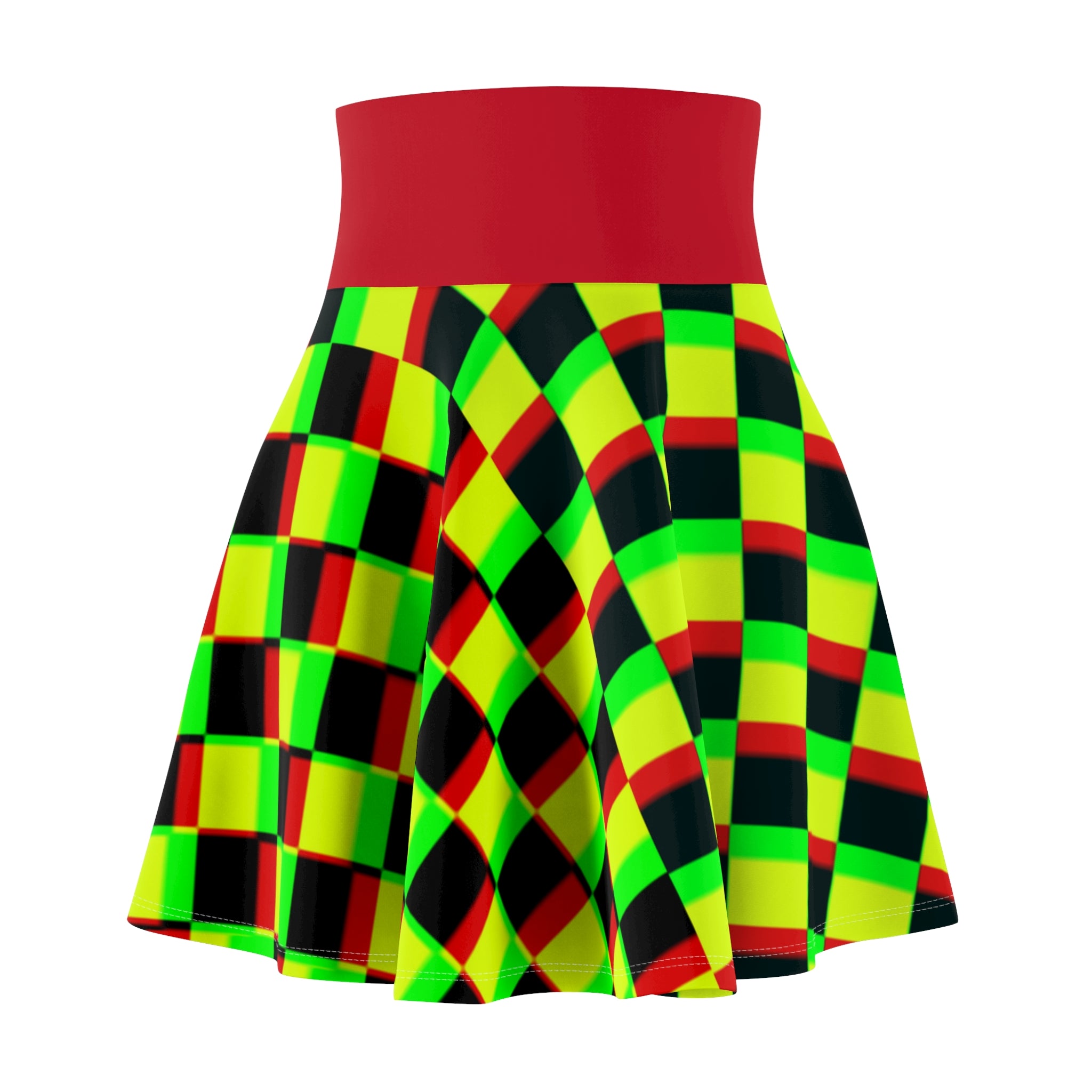 SPLINTER Women's Skater Skirt (red contrast)