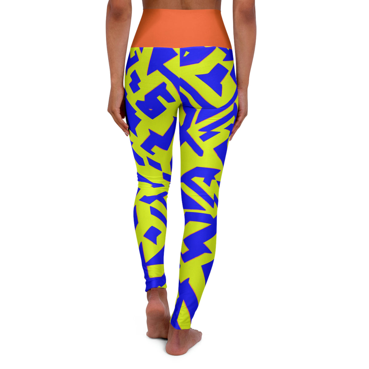 Dash Xtra High Waisted Yoga Leggings (Orange contrast)