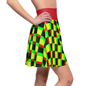 SPLINTER Women's Skater Skirt (red contrast)