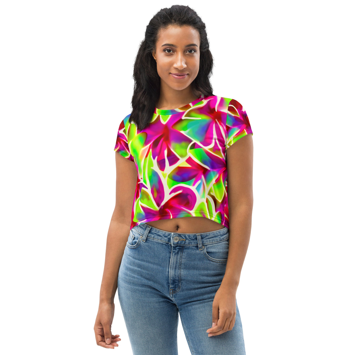 Glow Petals Cropped Tee