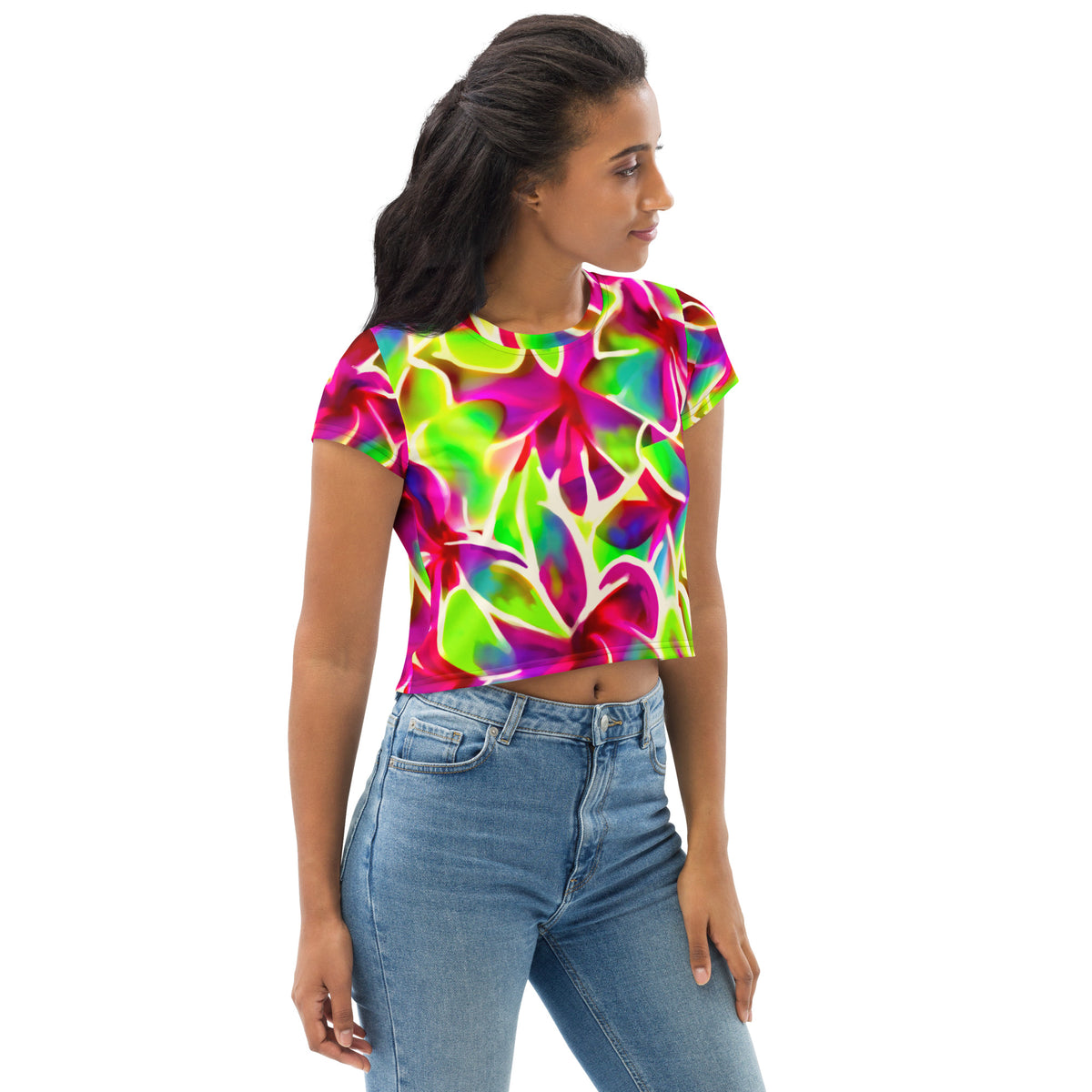 Glow Petals Cropped Tee