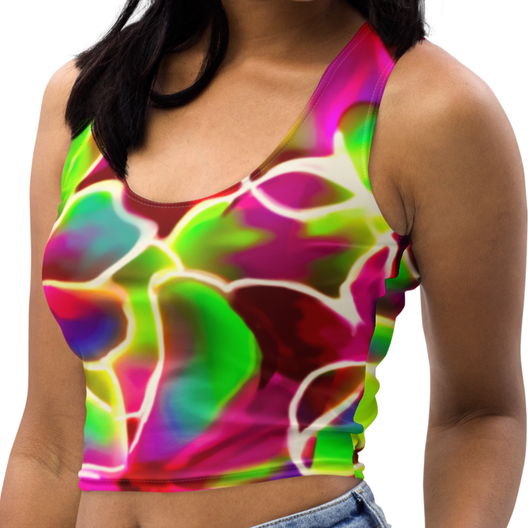 Glow petals Crop Tank/Tankini Top