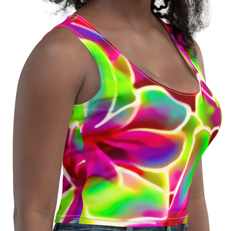 Glow petals Crop Tank/Tankini Top