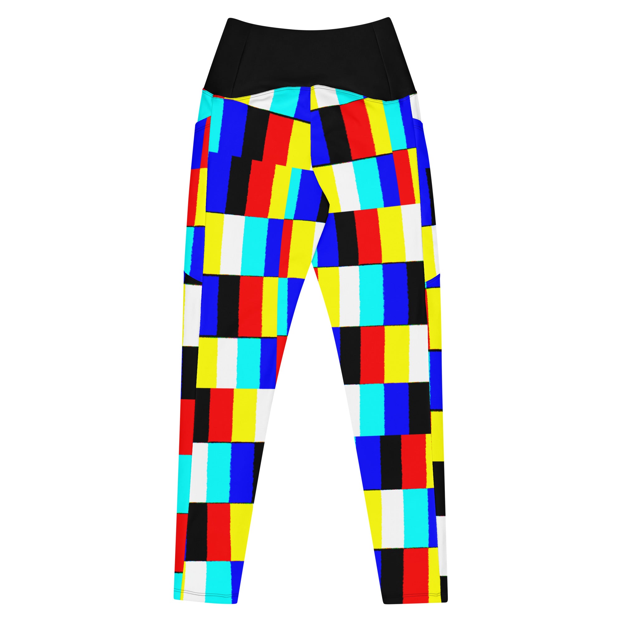 Glitich Leggings with pockets (deep pockets) black contrast waistband