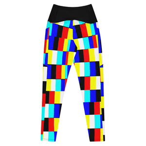 Glitich Leggings with pockets (deep pockets) black contrast waistband