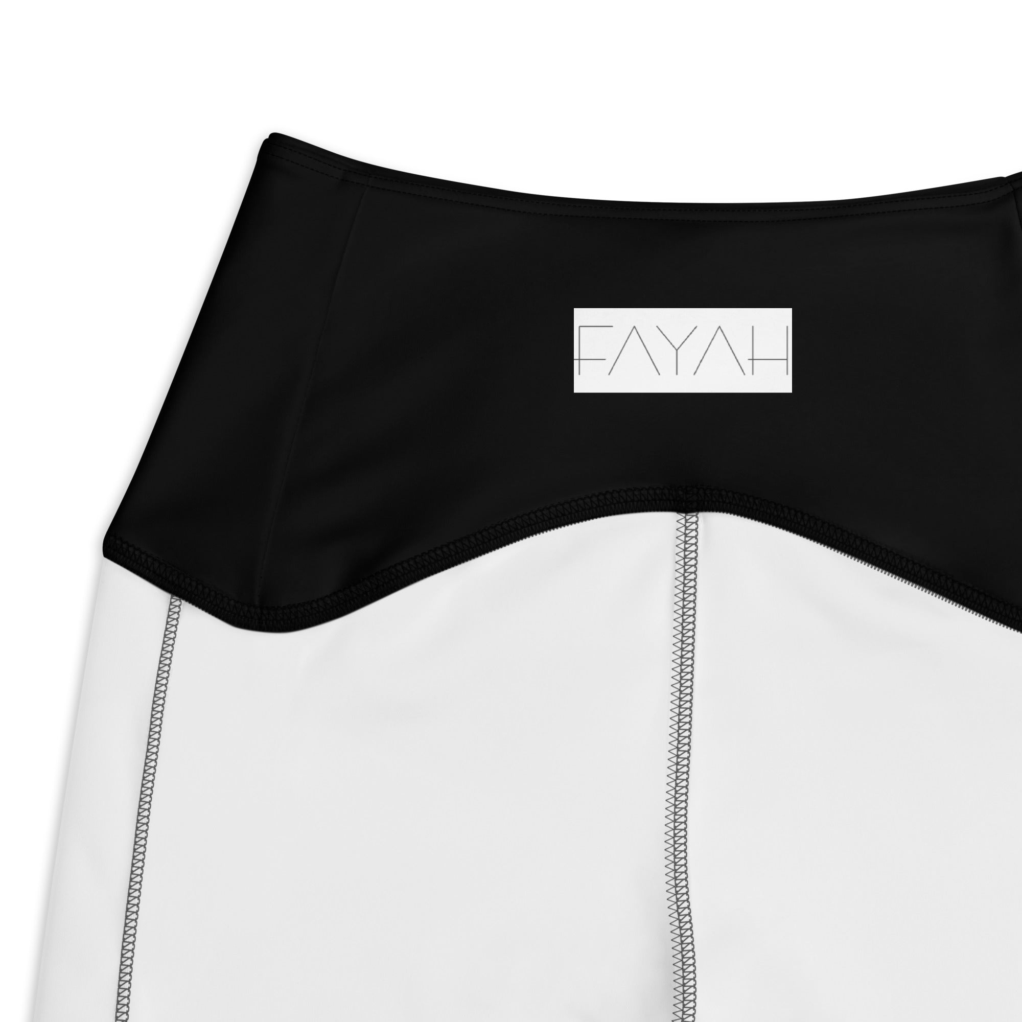 Glitich Leggings with pockets (deep pockets) black contrast waistband