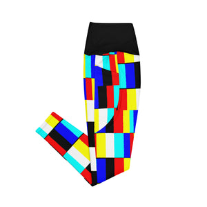 Glitich Leggings with pockets (deep pockets) black contrast waistband