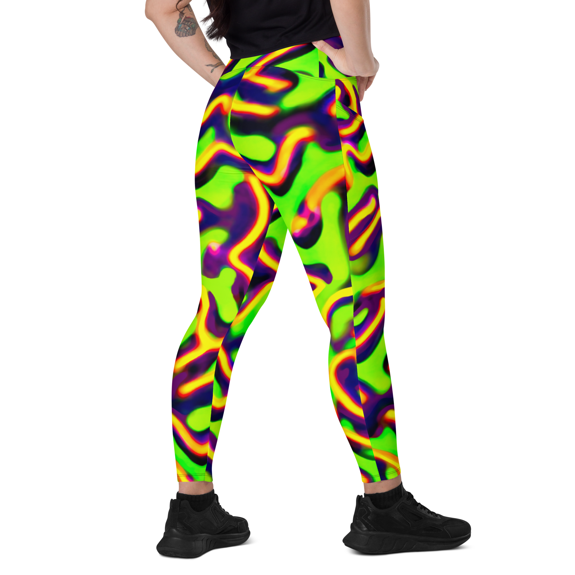 Neon rainbow leggings cheap