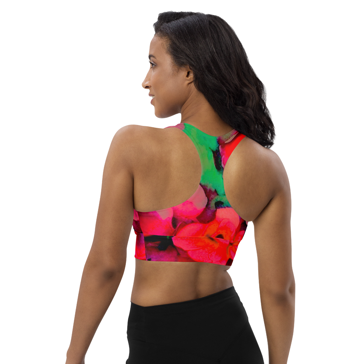 Rosy long line Sports Bra