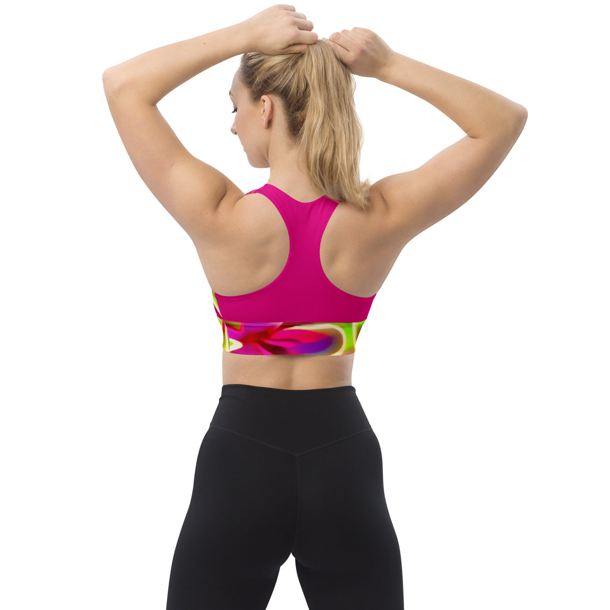 Glow Petals Longline sports bra