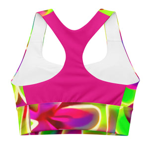 Glow Petals Longline sports bra