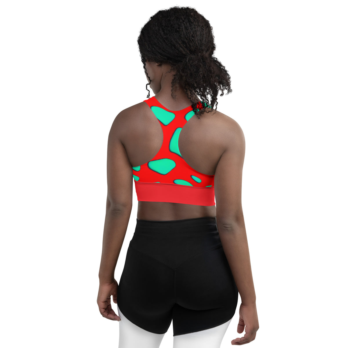 Rimose Longline sports bra with contrast