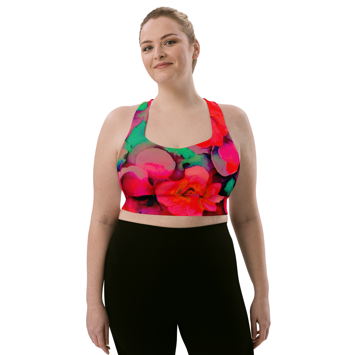 Rosy long line Sports Bra